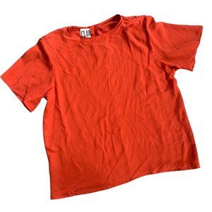 Vintage 100% Silk Clio Burnt Orange Blouse